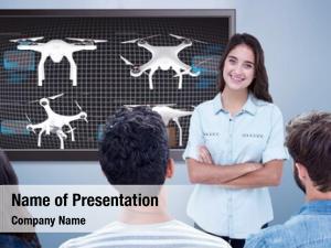 Dozens Of Drones PowerPoint Template Dozens Of Drones PowerPoint