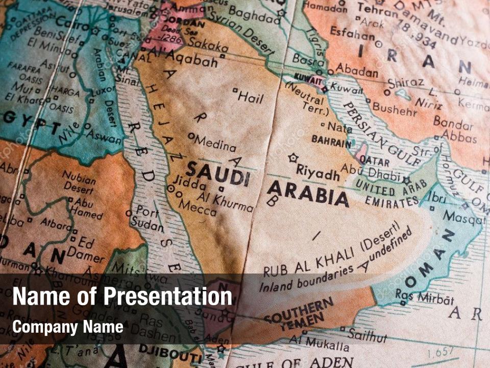 Map Of Saudi Arabia PowerPoint Template Map Of Saudi Arabia