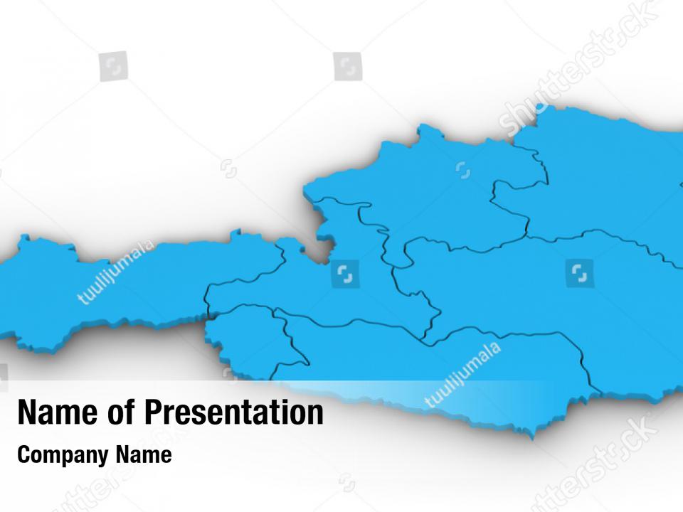 3d Austria Map PowerPoint Template 3d Austria Map PowerPoint Background