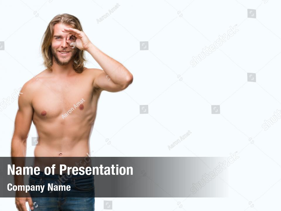 Guy Shirtless Muscular Doing PowerPoint Template Guy Shirtless Muscular Doing PowerPoint