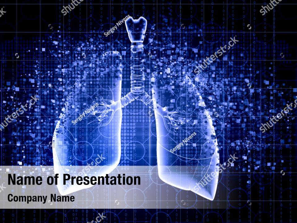 Human Lungs And Trachea Powerpoint Template Human Lungs And Trachea