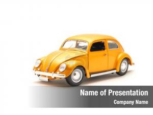 Orange Toy Car PowerPoint Template