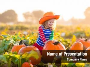 Kid with Pumpkin