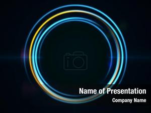 Abstract Neon Glowing Circle PowerPoint Template