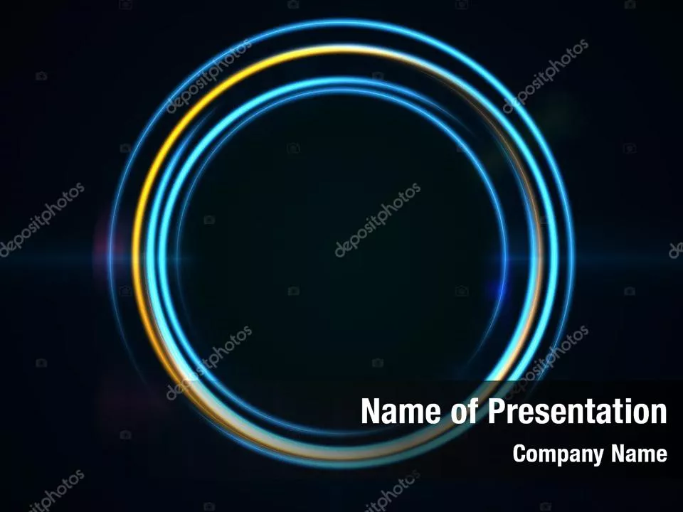 Abstract Neon Glowing Circle