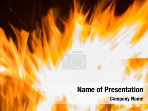 Stylized Abstract Flame PowerPoint Template