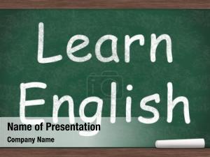 Learn learning english, english written PowerPoint Template