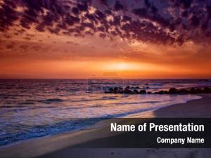 Calm Evening Shore PowerPoint Template