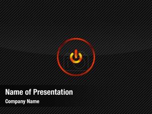 Computer Power Button PowerPoint Template