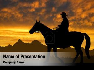 Cowboy Rider PowerPoint Template