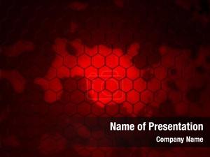 Abstract Red Hexagons