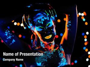 Neon Girl PowerPoint Template