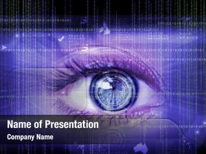 Eye digital woman's   PowerPoint Template