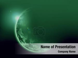 Green Planet In the Space PowerPoint Template