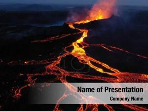 Volcano Lava PowerPoint Template