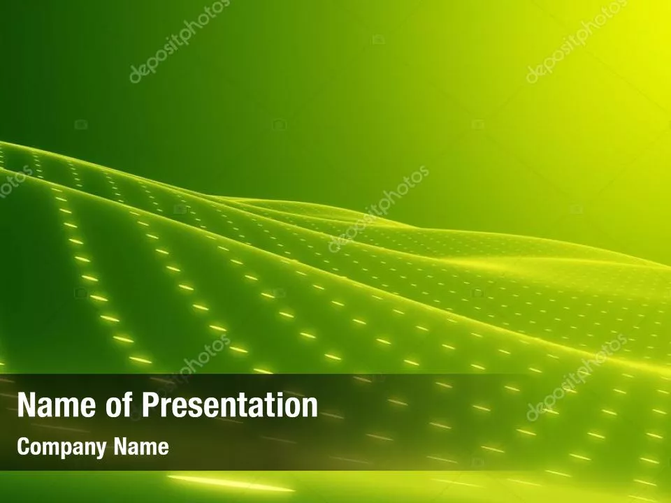 Green Abstract Waves and Dots