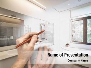 Plan Of Bathroom PowerPoint Template
