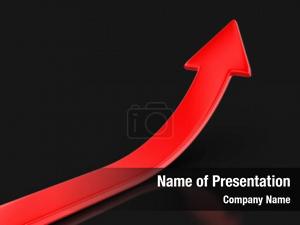 Red Arrows Moving Up PowerPoint Template