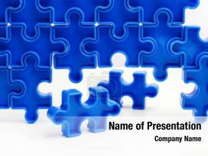 Blue Jigsaw PowerPoint Template