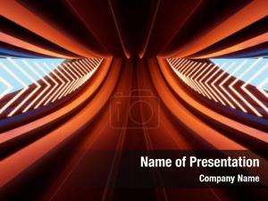 Neon Orange Arrow PowerPoint Template