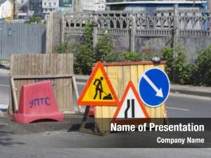 Road Barriers PowerPoint Template