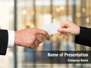 Business Cards Exchange PowerPoint Template