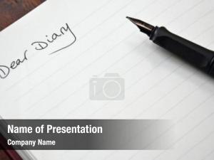 Pen And Diary PowerPoint Template