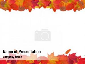 Autumn Leaves Frame PowerPoint Template