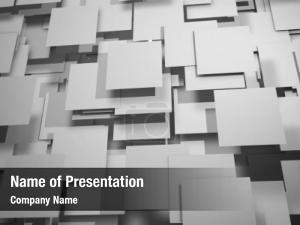 Squares in Gray Space PowerPoint Template