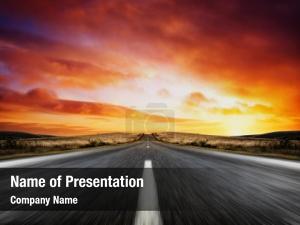 Road To Sunset City PowerPoint Template