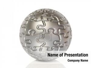 Puzzle In Sphere PowerPoint Template
