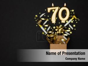 Abstract 70th Party PowerPoint Template
