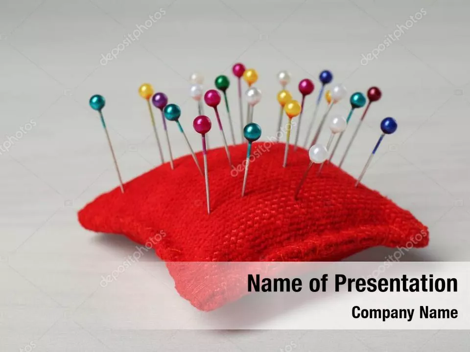 Handmade Pin Cushion with Multicolored Sewing Pins