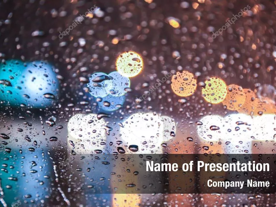 Water Drops on Car Glass