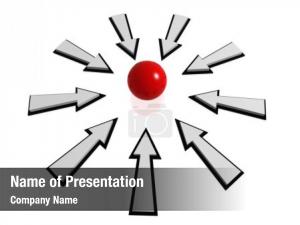 Arrows Pointing To Center PowerPoint Template