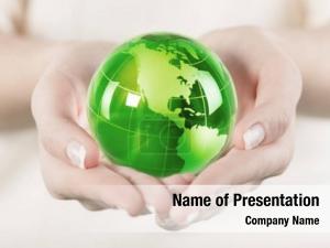 Green Globe PowerPoint Template