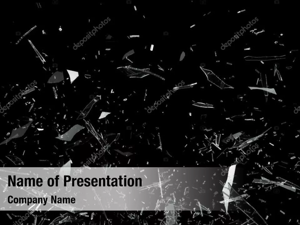 Abstract Broken Black Glass