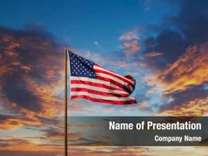 American Flag PowerPoint Template