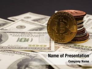 Bitcoins and Dollars PowerPoint Template