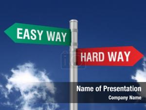Easy or Hard Way PowerPoint Template