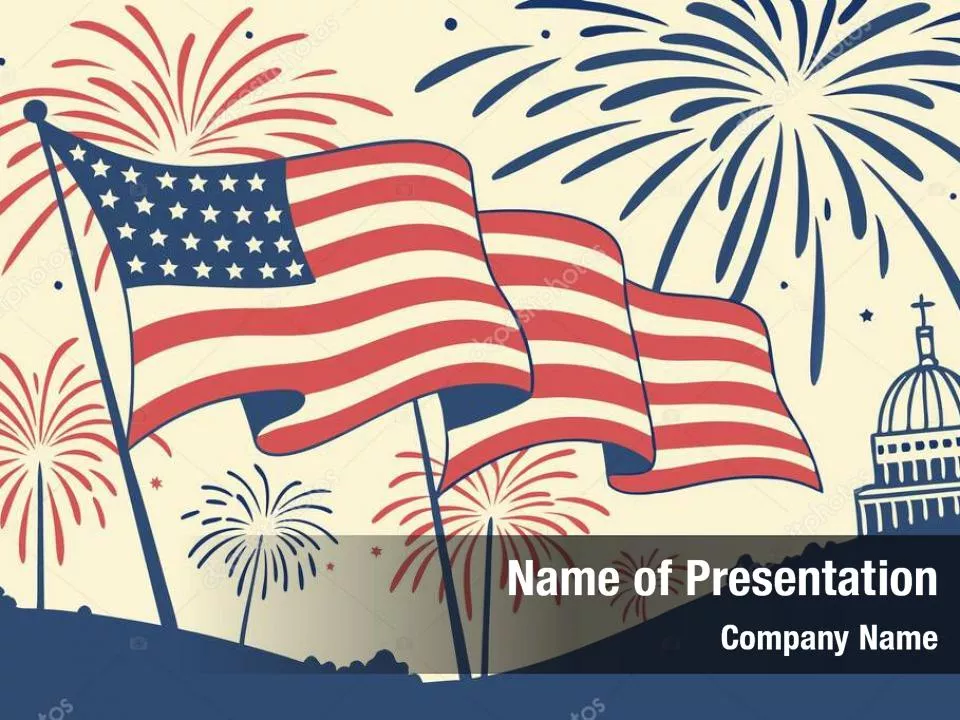 Festive American Flag