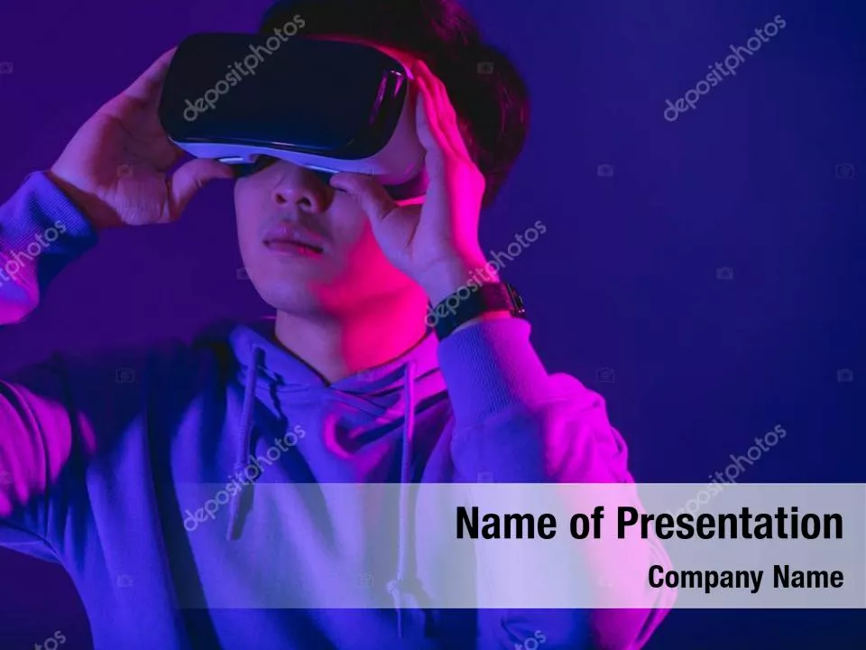 Excited Guy Using a VR Headset