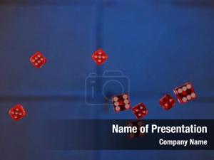 Dice On A Glass Surface PowerPoint Template