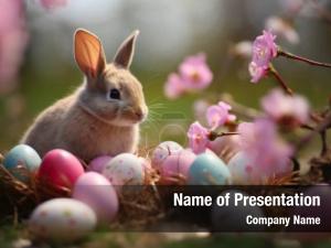 Adorable Easter Bunny PowerPoint Template