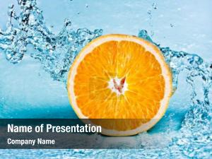 Orange Splash in Water PowerPoint Template