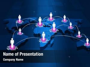 Connections In The Network PowerPoint Template