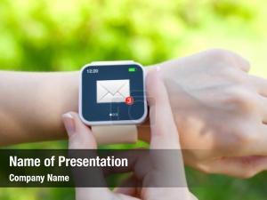 White Smartwatch PowerPoint Template