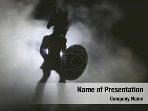 Spartan Warrior Silhouette PowerPoint Template