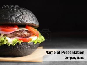Burger with a Black Bun PowerPoint Template