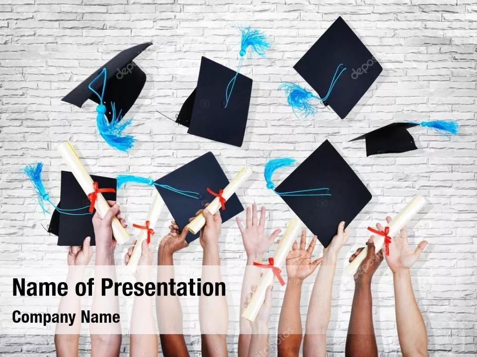 Hands Throwing Graduation Hats and Diplomas in the Air